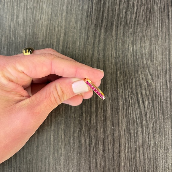 THE PINK RUBY BAR RING size 7 - Picture 4 of 5